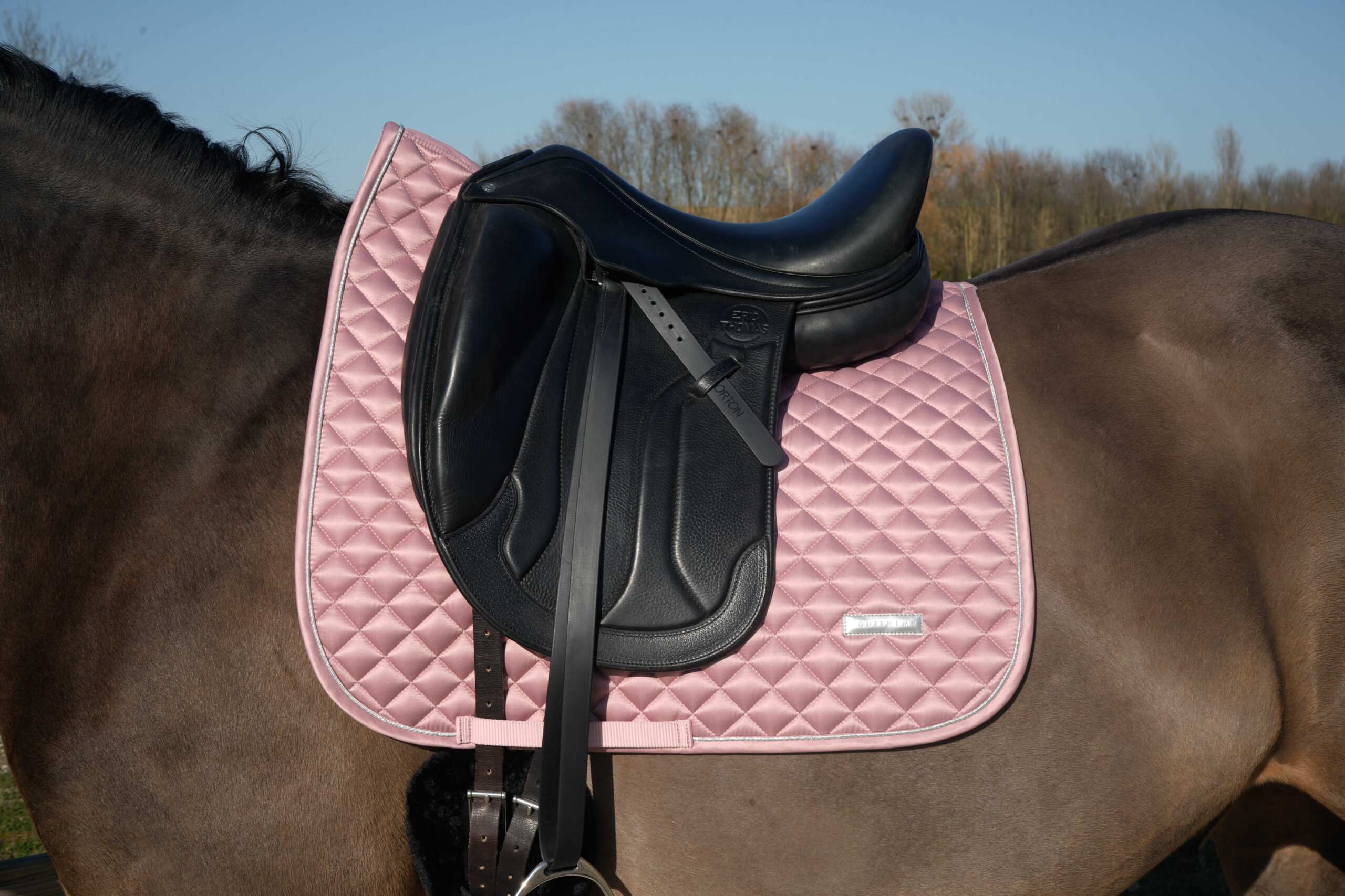 EQUITHEME Nacre dressurunderlag pink full size