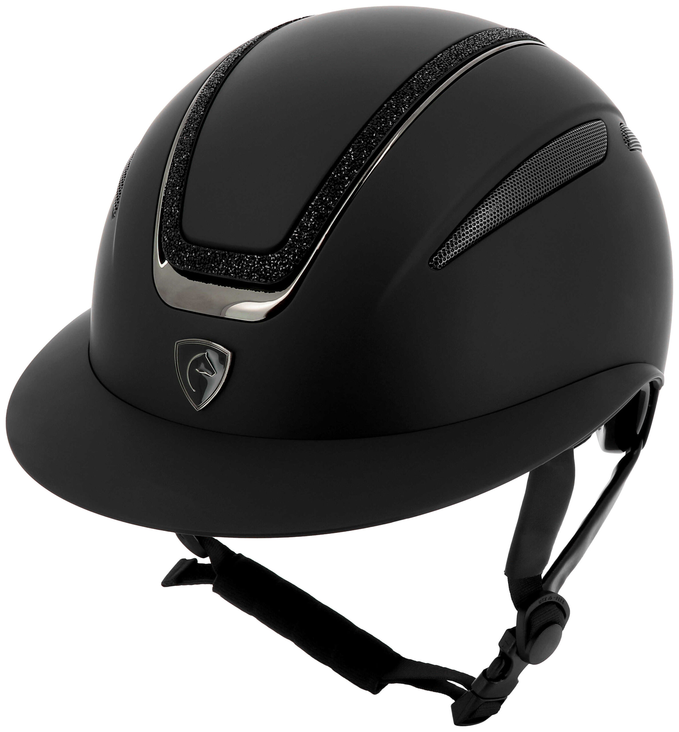 EQUITHEME Agris L ridehjelm sort/lame (59–61)