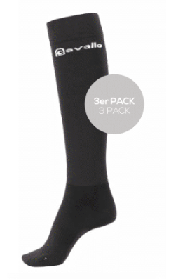 CAVALLO Cavallogo Ride Sokker 3-pk. Sort One-size