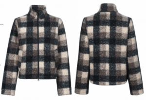 CAVALLO Cavallumea Teddy Stående Krave Jakke Checker str. 38