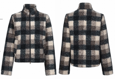 CAVALLO Cavallumea Teddy Stående Krave Jakke Checker str. 38
